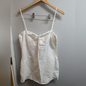 Meshki Bronwyn Broderie White Mini Dress Crochet XXL NWT